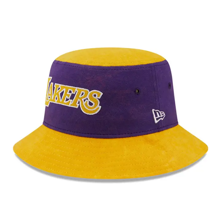 Los Angeles Lakers NBA Washed Pack Chapeau bob fuselé pur/jaune