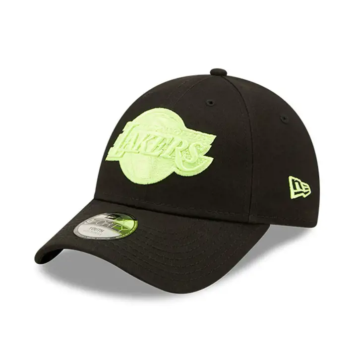 Los Angeles Lakers NBA Neon Pack YTH 9FORTY noir/noir
