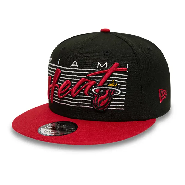 Casquette 9FIFTY Miami Heat NBA (Logo) noire/rouge
