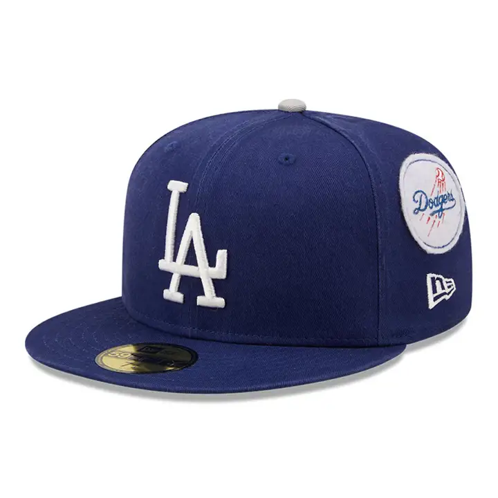 Casquette 59FIFTY MLB Coop All Over Patches Los Angeles Dodgers bleue/B