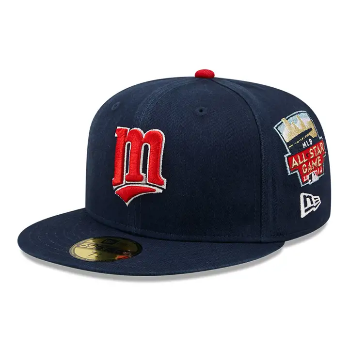 Casquette 59FIFTY Minnesota Twins MLB Coop All Over Patches bleu marine/bleu marine