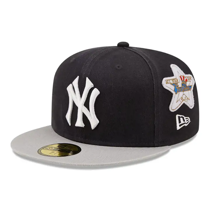 Casquette New York Yankees MLB Coop All Over Patches 59FIFTY marine/blanc