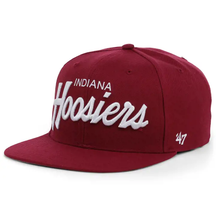 Indiana Hoosiers NCAA Casquette plate d'équipe '47 Captain rouge foncé
