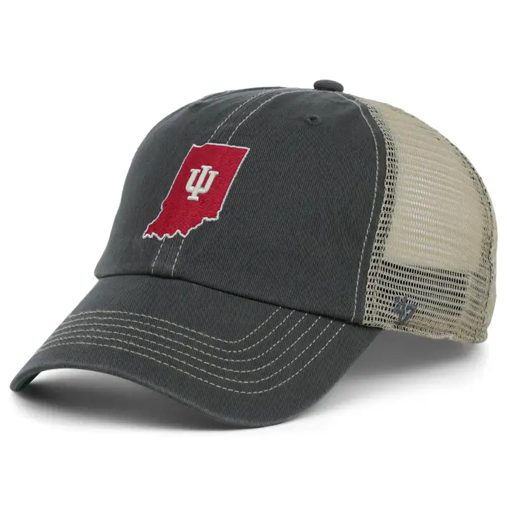 Casquette réglable '47 Clean Up Trawler NCAA Indiana Hoosiers - CHARBON