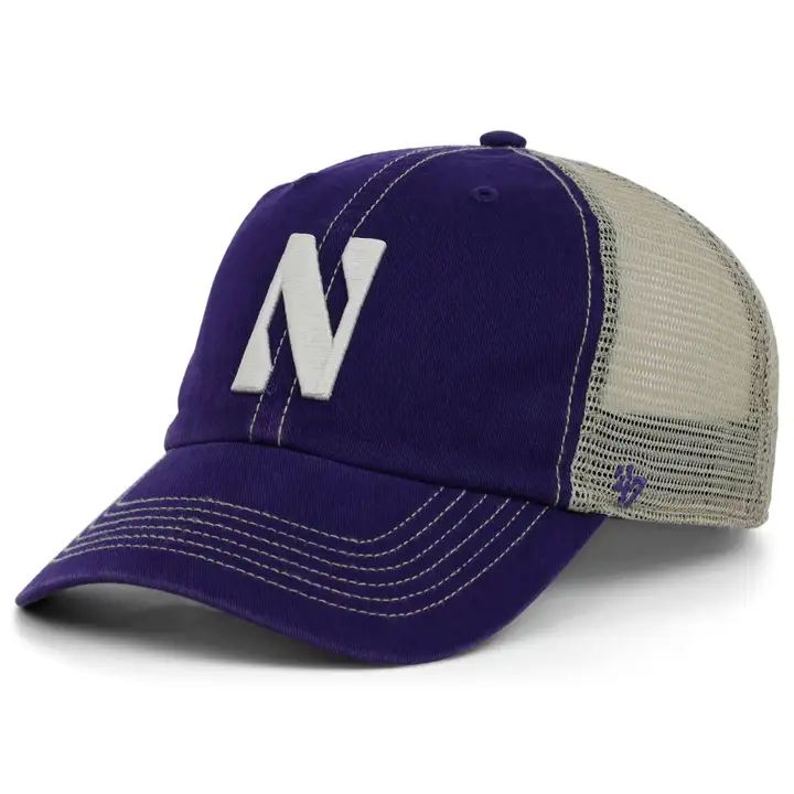 Casquette réglable « Clean Up » Trawler NCAA Northwestern Wildcats '47