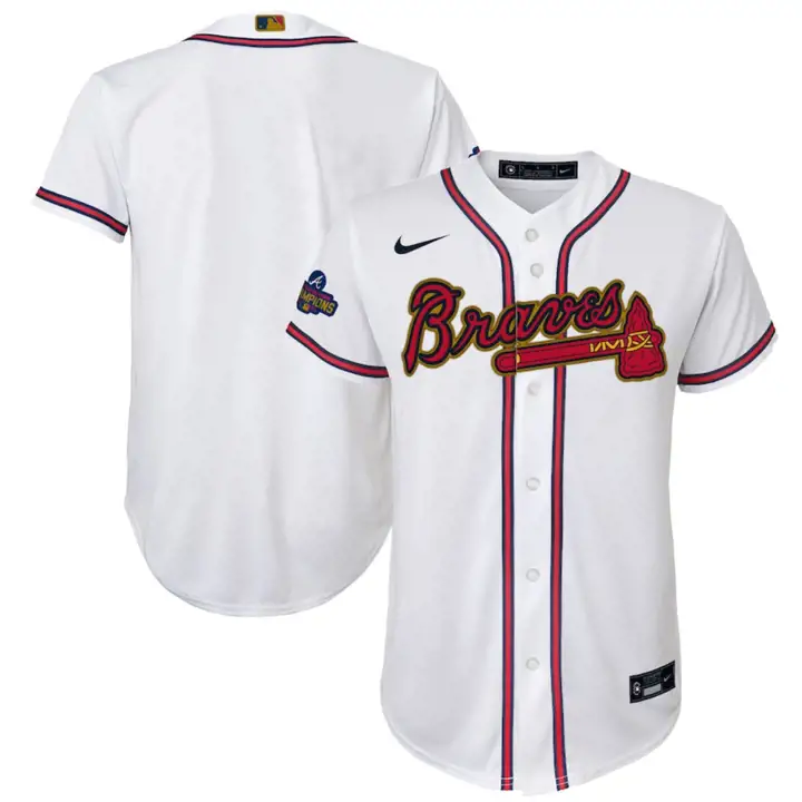 Maillot replica officiel BRAVES MLB pour enfant 22, blanc