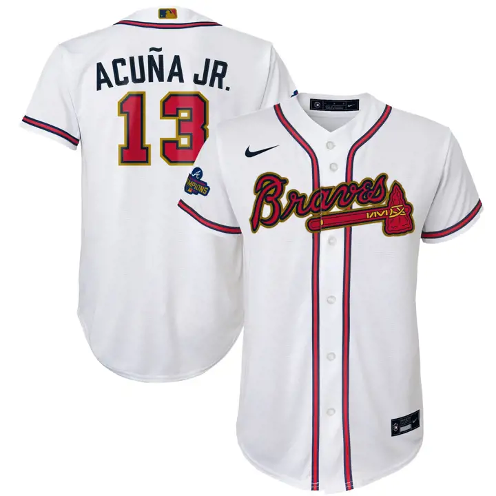 Maillot officiel BRAVES MLB Youth de joueur or 22 Ronald Acuna