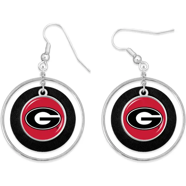 Georgia Bulldogs Les boucles d'oreilles de la collection Lindy