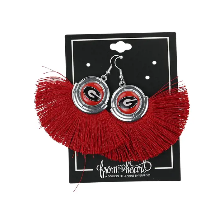 Boucles d'oreilles collection Georgia Bulldogs sans attaches
