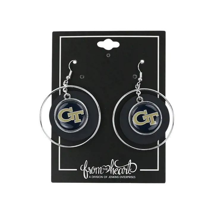 Boucles d'oreilles de la collection Lindy des Georgia Tech Yellow Jackets