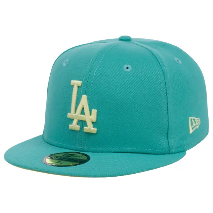 Los Angeles Dodgers MLB Beach Glass 59FIFTY vert clair/vert clair/jaune vif