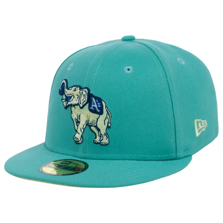 Casquette 59FIFTY MLB Beach Glass des Oakland Athletics vert clair/vert clair/jaune clair