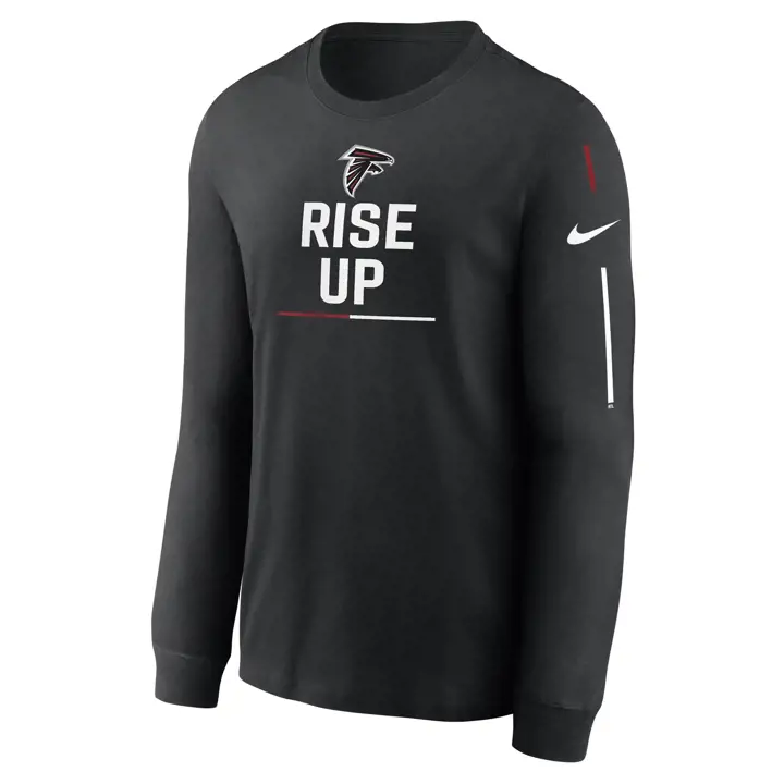 T-shirt manches longues Nike noir NFL équipe Atlanta Falcons slogan 22