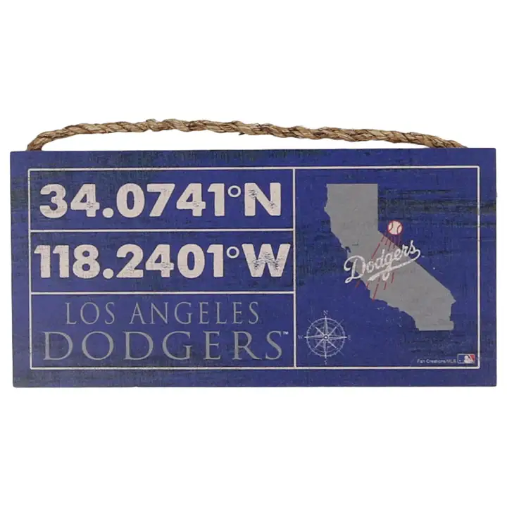 Panneau de signalisation des coordonnées horizontales des Dodgers de Los Angeles ast