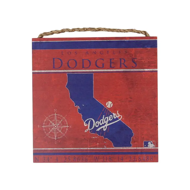 Coordonnées des Dodgers de Los Angeles Panneau 10x10 ast