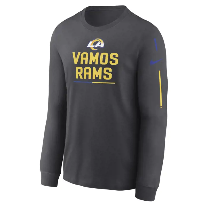 T-shirt manches longues avec slogan de l'équipe NFL des Los Angeles Rams 22 Nike ANTHRAC