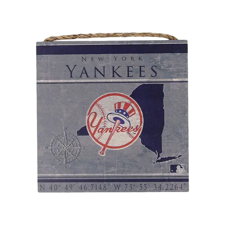 Panneau Coordonnées des Yankees de New York 10x10 ast