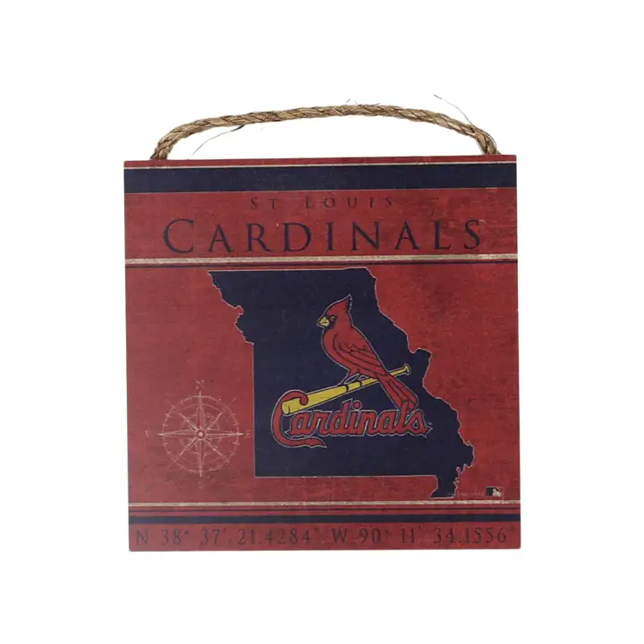 Coordonnées des St. Louis Cardinals Panneau 10x10 ast