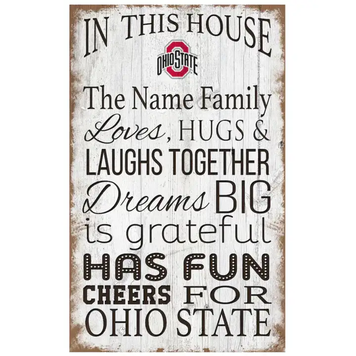 Panneau Maison des Buckeyes de l'Ohio State ast