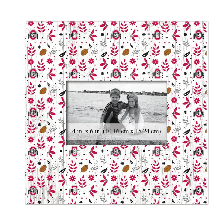 Cadre à motif floral des Ohio State Buckeyes