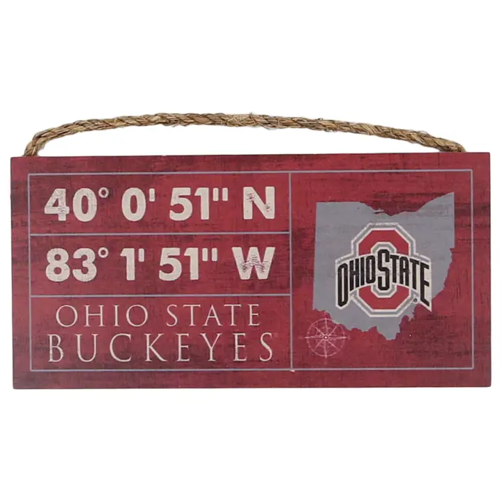 Panneau de coordonnées horizontales Ohio State Buckeyes ast