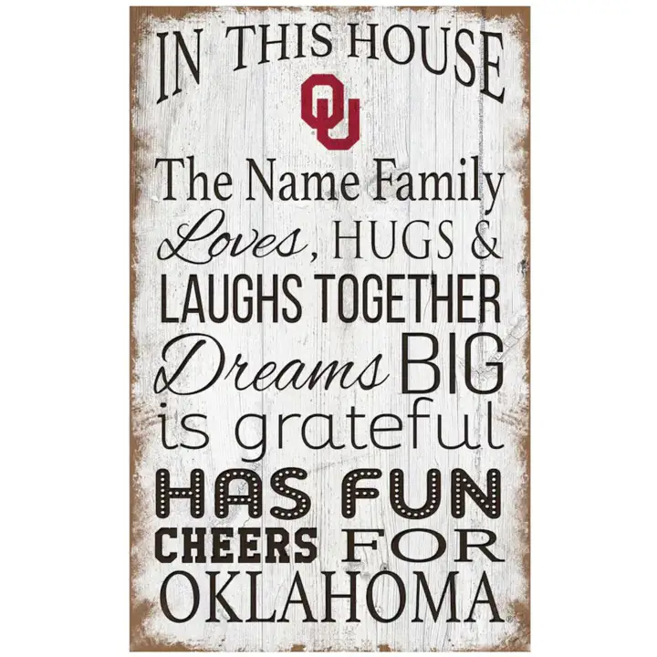 Panneau « Ici habitent des Sooners de l'Oklahoma » ast