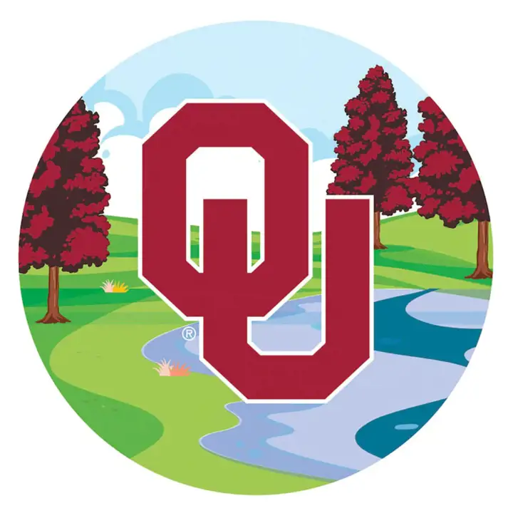 Panneau décoratif cercle paysager Oklahoma Sooners