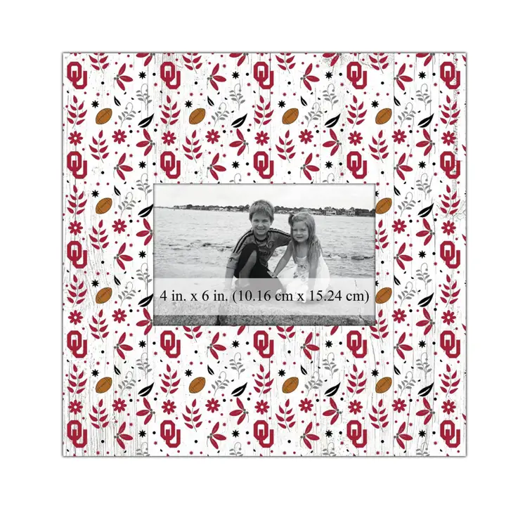 Cadre à motif floral des Oklahoma Sooners