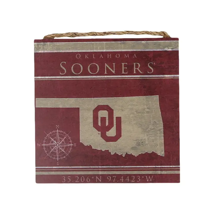 Panneau 10x10 Coordonnées Oklahoma Sooners ast