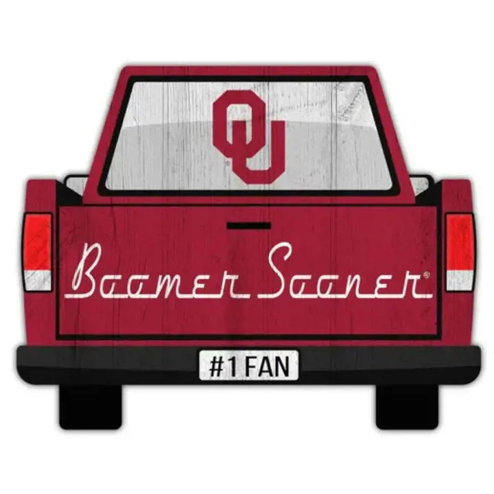 Découpe arrière de camion Oklahoma Sooners