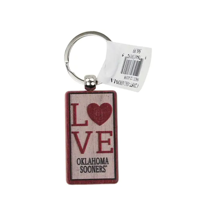 Porte-clés d'amour des Sooners de l'Oklahoma ast