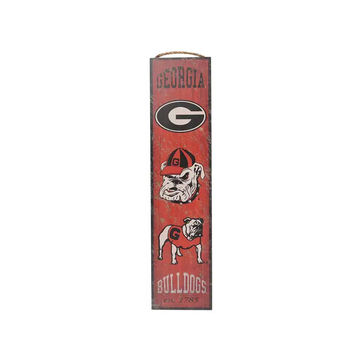 Bannière patrimoniale des Georgia Bulldogs - 6 x 24 po