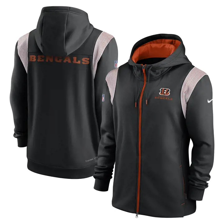 CINCINNATI BENGALS NFL TF Full Zip Hood 22 noir/blanc/orange