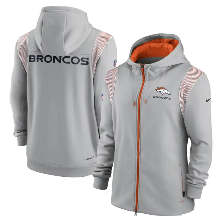 DENVER BRONCOS NFL TF Full Zip Hood 22 silv/wht/org