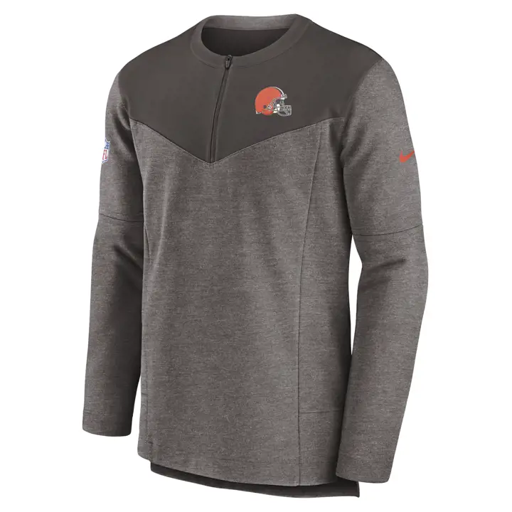 CLEVELAND BROWNS NFL Lockup 1/2 Zip 22 brn
