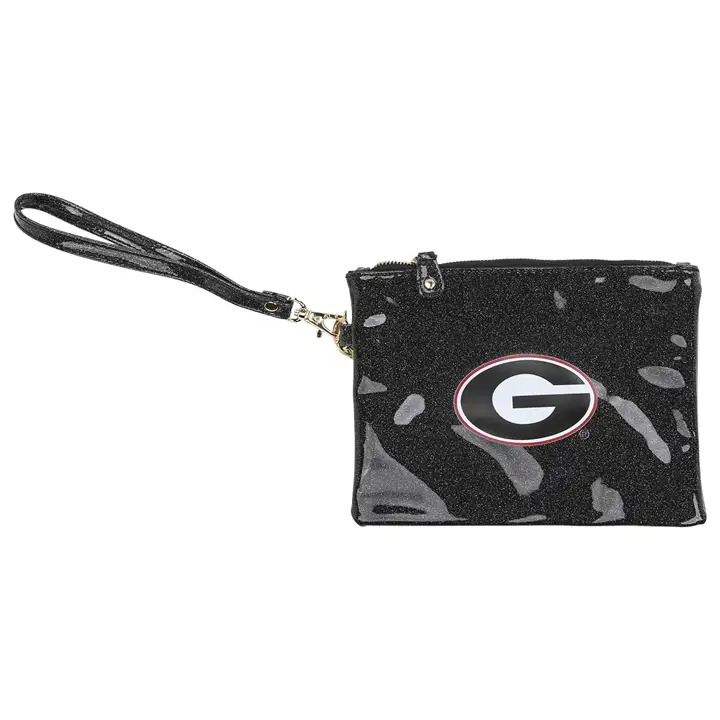 Trousse à accessoires à paillettes grand format Georgia Bulldogs