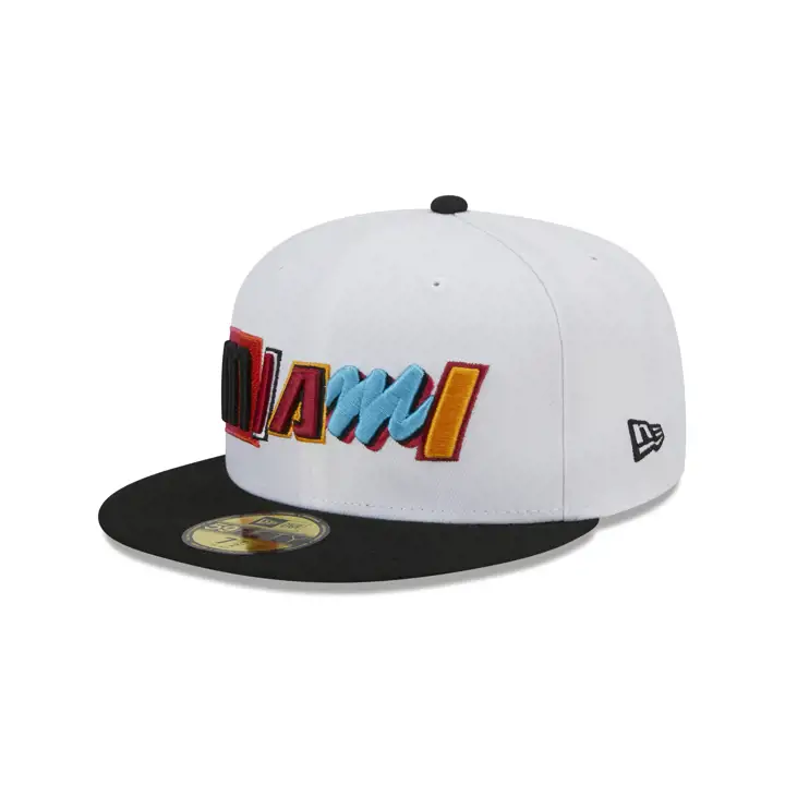 Casquette Miami Heat NBA City Edition 2022 59FIFTY blc/noi/noi