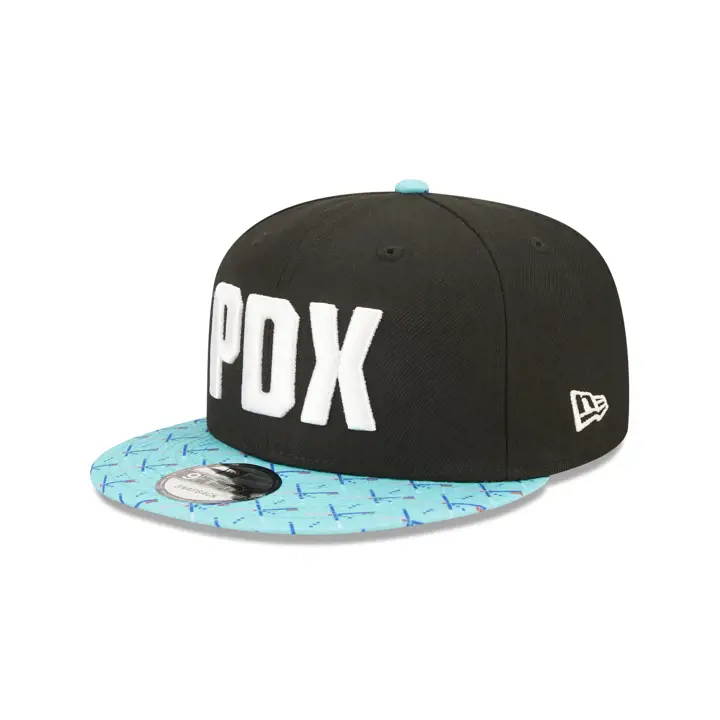 Portland Trail Blazers NBA City Edition 2022 9FIFTY noir/bleu sarcelle