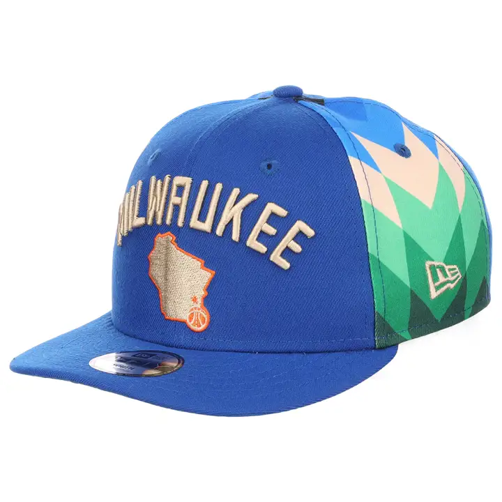 Milwaukee Bucks NBA City Edition 2022 YTH 9FIFTY bleu/bleu/g