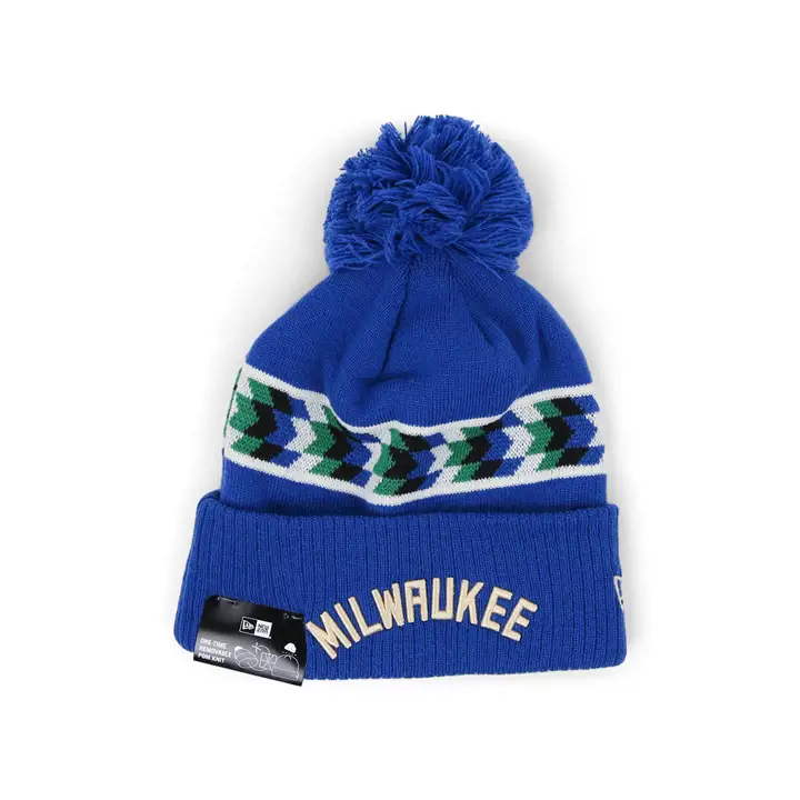 Milwaukee Bucks NBA City Edition 2022 Bonnet en tricot bleu/bleu/vert