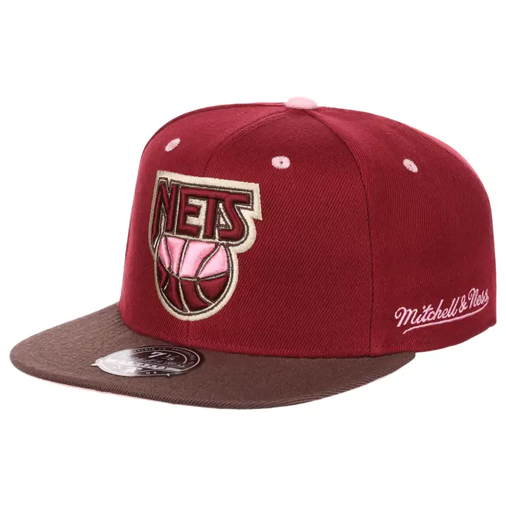 New Jersey Nets NBA Brown Sugar Bacon Remix Fitted rouge/marron/p