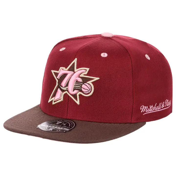 Casquette ajustée rouge/marron Philadelphia 76ers NBA Brown Sugar Bacon Remix