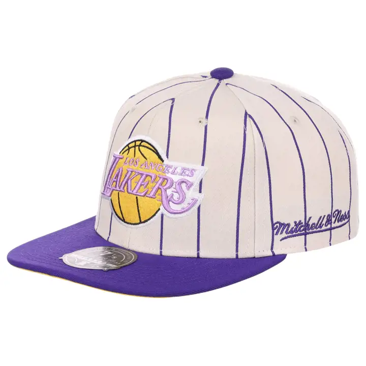 Casquette ajustée à rayures fines Los Angeles Lakers NBA Off White ivo/vio/jaun