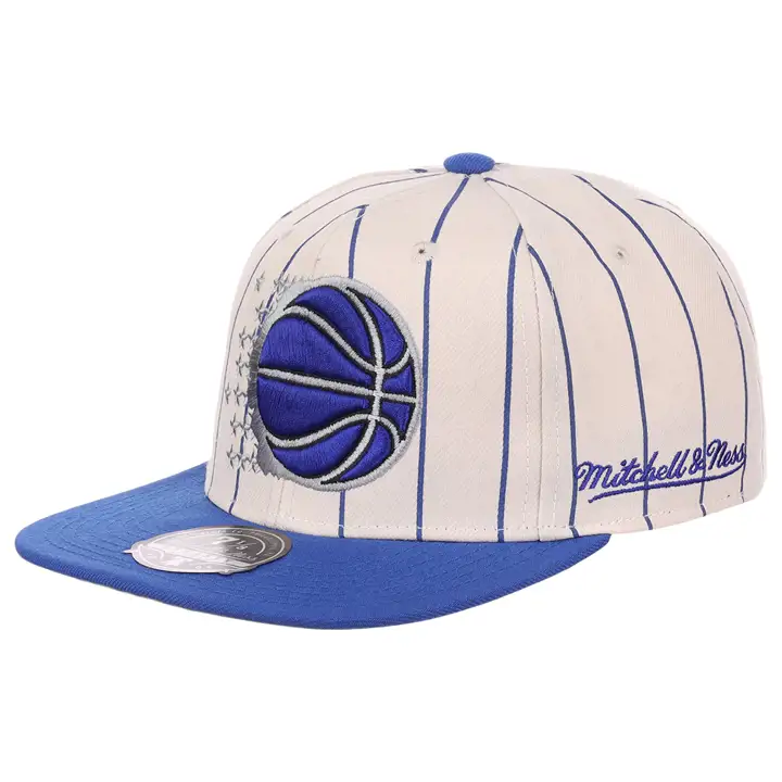 Casquette ajustée Orlando Magic NBA Off White Pinstripe ivoire/bleu/gris HW