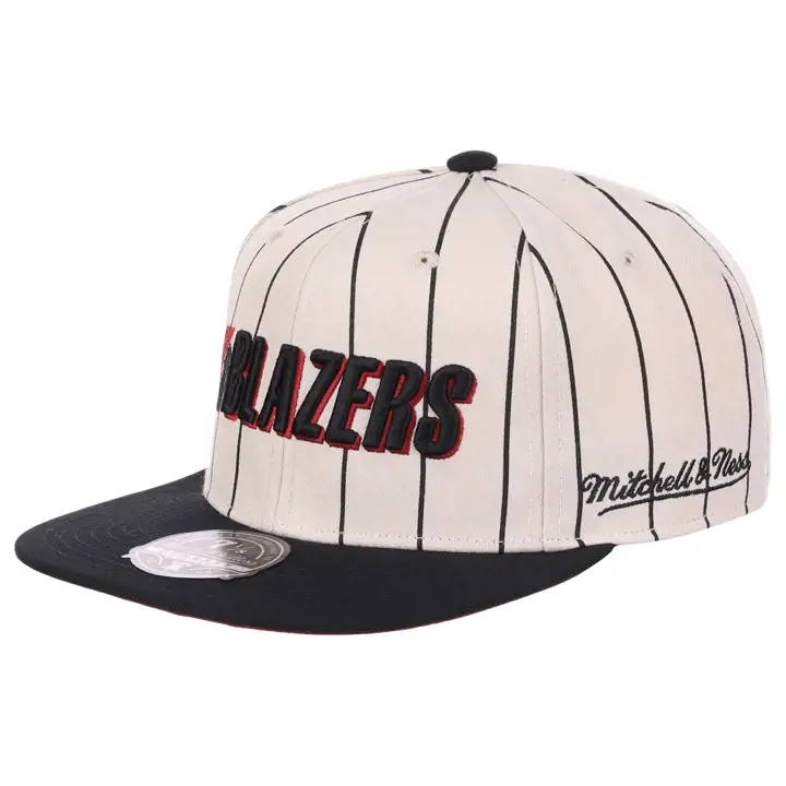 Portland Trail Blazers NBA Rayé cassé blanc Coupe ajustée ivoire/bleu