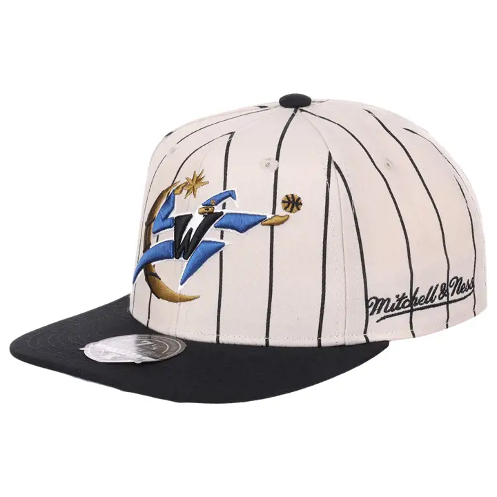Washington Wizards NBA Off White Rayures Blanches Ajusté ivo/noir/bl