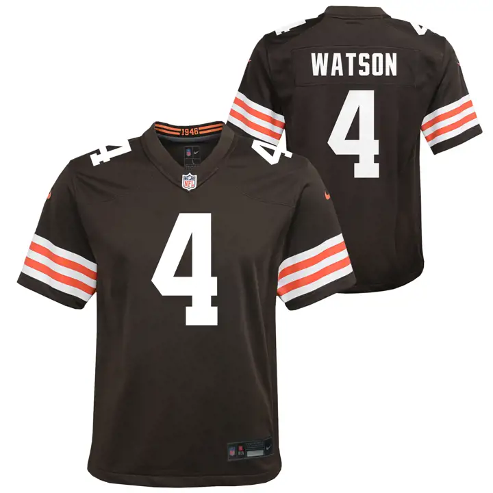 Maillot de jeu NFL Cleveland Browns pour jeune Deshaun Watson MARRON