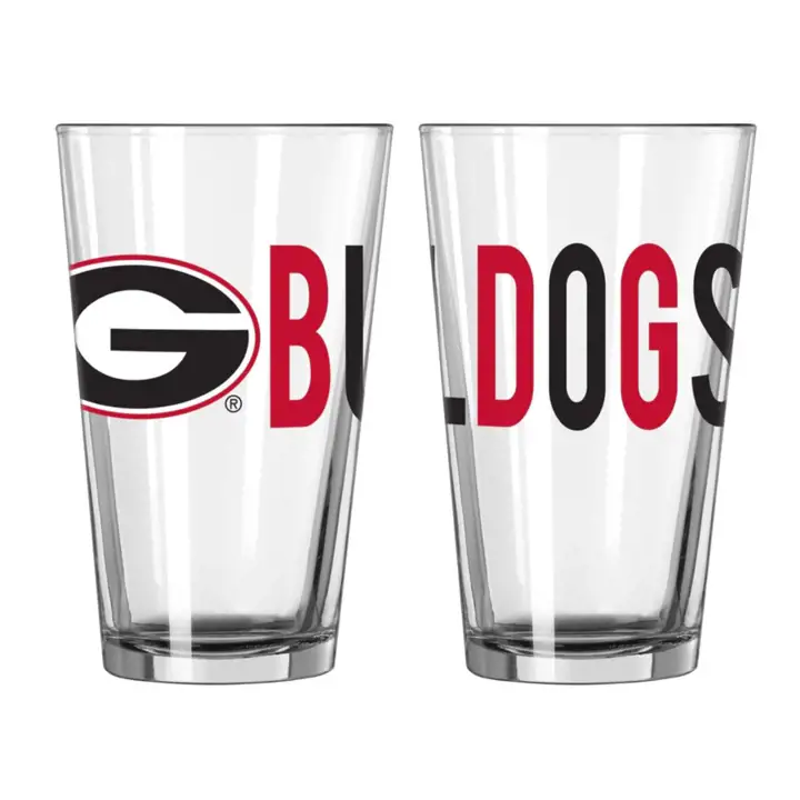 Verre à pinte Georgia Bulldogs 16 oz "Overtime"