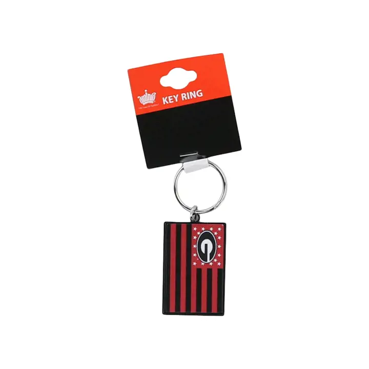 Porte-clés drapeau américain Bulldogs de la Géorgie