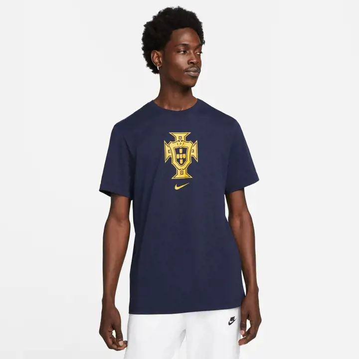 T-shirt Blason Équipe Nationale Football Portugal MARINE